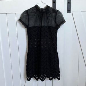 “Self-Portrait” mini black dress